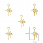 2 tk sulamist galvaniseeritud ripatsid 10x17mm kuld