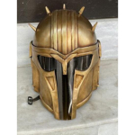 Keskaegne terasest Mandaloria sepakiiver Boba Fett Keskaegne kiiver Mando beige