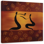 L&otilde;uenditr&uuml;kk Africa Abstraction Figures 30x30 pruun