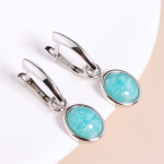 Looduslik Amazoniit ehtekomplekt 925 naela ripats Kaelakee K&otilde;rvar&otilde;ngad Lihtsa disainiga naiste peentele ehetele M