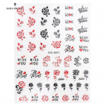 Nail Art kleebis K&uuml;&uuml;nte kaunistused V&auml;rvilised retro naljakad k&uuml;&uuml;nte kunsti n&auml;pun&auml;ited Kaunistus t&uuml;drukule #4