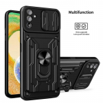 Slide Lens Protect rahakoti kaardipesa hoidja telefoni&uuml;mbris Samsung A04s A04 Armor p&otilde;rutuskindel kate Samsung Galaxy A04 valge