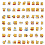 60 tk Uued kleebised Armsad kleebised S&uuml;learvuti mobiiltelefoni kleebised