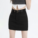 Naiste &uuml;likond miniseelikud Summer Basic &otilde;huke k&otilde;rge v&ouml;&ouml;kohaga A-line seelik l&uuml;hikesed p&uuml;ksid Office Lady Universaalne must elegantne vintage L hall