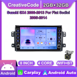2 Din Androidi autoraadio multimeediumivideopleier Suzuki SX4 2006-2013 jaoks Fiat Sedici 2005-2014 jaoks koos nupunupuga Carplay WiFi 2+32GB 2+32GB
