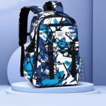 &Otilde;pilaste veekindel laste kamuflaažiprint kotid t&uuml;drukud poisid lapsed seljakott Algkooli seljakotid ortopeediline seljakott koolikott 45*30*16cm valge/sinine