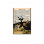 Vintage &otilde;limaal Prints Witches Sabbath De Goya plakat Retroraamatu l&otilde;uendimaal Kodu Witches Maagiline kunst Kodu seinakaunistus 21x30 No Frame