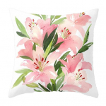 Padjakate Tolmukindel eemaldatav pol&uuml;ester virsikunaha lillemustriline padjap&uuml;&uuml;r autole