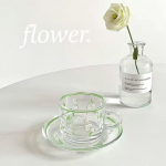 Tere Creative Kohvitassi alustassi komplekt Korea tassid K&auml;sitsi maalitud taimed lilled kohvikruus Kodu k&ouml;&ouml;k Joogin&otilde;ud Espressotassid 200ml roosa