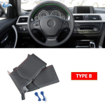 K&auml;sitsi &otilde;mmeldud autostiiliga rooliratta perforeeritud mikrokiust nahast kate BMW 1 2 3 seeria jaoks F20 F21 F22 F30 F31 F34 type B red blue line black