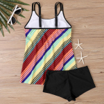 2023. aasta suve naiste vintage tr&uuml;kiv&auml;rviga ujumisriided, k&otilde;rge v&ouml;&ouml;kohaga lahtised Tankini Trend Monokini kaheosaline ujumiskost&uuml;&uuml;m Seksikas ujumistrikoo XS mitmev&auml;rviline