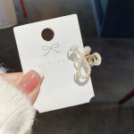 Pearl Rhinaute'i v&auml;ike juukseklamber naiste v&otilde;rk Kuulsus &otilde;rn k&otilde;rge hobusesaba klamber Korea t&auml;iustatud k&uuml;ljelt katkiste juukseklambritega peakate