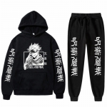 Meeste komplekt Anime Jujutsu Kaisen Gojo Satoru kapuutsiga p&uuml;ksid vabaaja 2tk meeste naiste unisex komplektid pikkade varrukatega moodsad dressipluusid M
