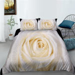 3D roositeemaline voodipesukomplekt Moodne romantiline armastusega tekikott ja padjap&uuml;&uuml;r, mis sobib armastajate ja paaritubade kodukaunistamiseks UK Single 135x200cm
