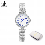 Shengke kullast naiste k&auml;ekellad veekindlad &otilde;hukesed &otilde;hukesed v&auml;ikese randmega analoog teemant naiste kvartsk&auml;ekellad elegantsed t&uuml;drukute kellad h&otilde;be