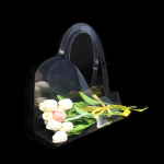 L&auml;bipaistev lillekimbu kott V&auml;rskete lilledega pakkiv k&auml;ekott Peo kinkekonteiner Pakkimiskott Pulmaroosi kinkekarp C