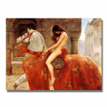 Lady Godiva, John Collier, alasti naine, l&otilde;uend Kuulsad maalide plakatid Prindid seinapildi elutoa kodukaunistuseks Cuadros 20x30cm
