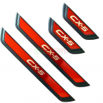 Mazda CX-5 KF CX5 Tarvik 2017- 2022 Roostevaba Auto Ukse L&auml;vepakk Kriimustusplaat Sissep&auml;&auml;su Kaitseraud Pedaalikaitse punane