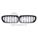 Car Gloss Black Kidney Grill Dual Slats Racing Grill BMW 5-seeria jaoks F10 F11 F18 528i 535i 2010-2016 vahetus Gloss Black gray