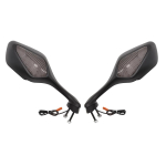 Motorcycle Rear View Mirrors LED Turn Signal Light Side Mirrors Accessories For Honda Cbr1000rr 2008 Cbr 1000 rr 1000rr Smoky black - LED gray