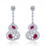 Valge kullaga ovaalsed 6 * 8 mm safiirist lihvitud v&auml;&auml;riskivide k&otilde;rvar&otilde;ngad naistele pulmakingitus 925 sterling h&otilde;bedast peened ehted