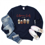 Lorelai Gilmore'i t&uuml;drukute dressipluus Gilmore'i t&uuml;drukute ja kohviga kapuutsiga Stars Hollow Christmas Coffee Crewneck dressipluus Xmas Party Top S tumesinine v&auml;rv