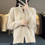 S&uuml;gis/talv 100% puhtast villast kardigan naiste p&uuml;stkrae t&otilde;mblukk avara pikkade varrukatega soe ka&scaron;miirist kootud alumine kampsun mantel XXL