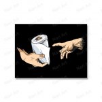 Huvitav WC-k&auml;siplakat Seinakunst Pilt Veeb Paberl&otilde;uendiprint Tualett Vannituba Perekond 21cm&times;30cm NoFrame