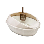 Kassi tualettruumi poolkinnine kassiliivakast topelt m&auml;nnipuidust kassi pritsmevastase kakakastiga kassi tualettruumi koolitus cat litter box+ mesh white