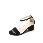 Peep toe Pandla l&otilde;ks K&otilde;rged kontsad 5,5cm Sandaalid Kingad Naine 34 must