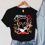 METALLICAT T-s&auml;rgid Naiste &Uuml;markaelusega T-s&auml;rgid Multifilmid Kitarr Naiste Riietus Loomad Kass Harajuku Topid Naiste Vintage T-s&auml;rgid 5XL