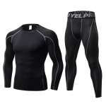 &Uuml;ks komplekt Meeste Jooksu Tight S&ouml;rkimiss&auml;rk+ P&uuml;ksid Treening J&otilde;usaal Fitness Kiiresti Kuivavad P&uuml;ksid Professionaalsed Spordir&otilde;ivad Riided Pikad varrukad S black
