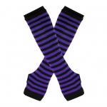 Punk-gooti roki pikkade k&auml;te soojendaja s&otilde;rmedeta kindad must/lilla