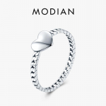 Modian 925 Sterling Silver Lihtne Brillar Cadena Moe S&otilde;rmus Elegantne S&uuml;damest Peen Ehted Naistele Kingitus 5 h&otilde;be