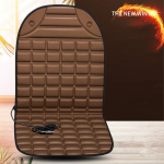 12V soojendusega autoistme padjakate, soojenduse soojendus, talvine majapidamispadi universaalne padi 【1】1 front seat pruun