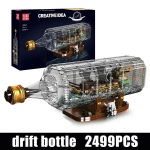 Mould King 10067 Laev pudelis ehitusklossid The The Flying Dutchman Piraadilaeva mudel Purjeka m&auml;nguasjad Laste j&otilde;ulukingitused valge