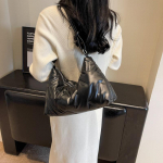 Suure mahutavusega sulukott Naiste k&auml;ekott &Otilde;lakott must