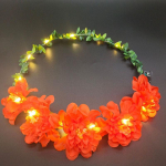 1 tk Juuste aksessuaarid Valgustatud peakate 12 lillega LED-peav&otilde;ru p&auml;rjaga juuksepaela pidu