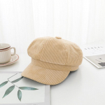 Velvetist m&uuml;tsid naistele Vintage Korea kaheksanurkne m&uuml;ts Kirjanduslik vaba aja barettm&uuml;ts Elegantne lihtne soe maalikunstnik, mood 56-58cm khaki