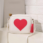 Yogodlnsi uus PU-nahast naiste Crossbody kott V&auml;ike kandiline Shell kott Mood Street Casual &Otilde;lakott S&uuml;damekujundus K&auml;ekott Rahakott 18x6x14cm valge