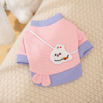 Soojad lemmikloomariided armas prindiga mantel V&auml;ike keskmine koera kassis&auml;rk jakk Prantsuse buldogi chihuahua talveriietus XS