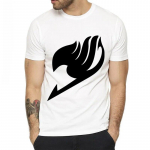 Fashion haldjas saba stiilis disain T-s&auml;rk mees suvised topid l&uuml;hike varrukas O kaelus mugav XS valge