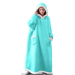 Suurem&otilde;&otilde;tmeline kapuutsiga tekk varrukatega Talvine soe fliisist dressipluus Tekid Naised Mehed Pullover Giant Tv Paks tekk Kapuuts Cobertor perekomplekt Length 120cm