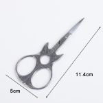 1 tk/kott 11,4 cm roostevabast terasest kitarrikujulised v&auml;ikesed k&auml;&auml;rid kontorisse koduseks eluks riiete l&otilde;ikamiseks 11.4cm 1pc/bag