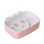 Seinale kinnitatav seebialus Kahekihiline kiire &auml;ravooluga ilma puuriteta liimitav kaasaegne k&ouml;&ouml;k vannituba du&scaron;&scaron; seebihoidja konteineri karbis&auml;&auml;stja valge