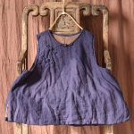 Johnature naiste vintage hiina stiilis vestid mantlid &uuml;hev&auml;rvilised O-kaelusega n&ouml;&ouml;biga linane talve pluss puuvillased soojad vestid One Size sinine