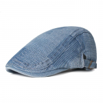 Denim Cap Meeste Retro Forward Cap Briti Style Beret Peaked Cap Newsboy Caps Meestele Driver Ivy Hat Gatsby Painters M&uuml;tsid helesinine v&auml;rv