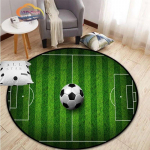 Jalgpallipildid vaip multikas jalgpall elutoa kaunistus &uuml;mmargune s vooditool matt kodu Sissep&auml;&auml;suuks lapsed 120cmx120cm