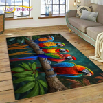 V&auml;rviline Papagoi Aara Budgerigar Lind Vaip Vaip Kodu Elutuba Magamistuba Diivan Uksematt Dekoratsioon, Lasteala Vaip Libisemiskindel P&otilde;randamatt 100x120cm