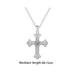 Fashion Trend Crossi teemantripats 45 cm naiste kaelakee s925 h&otilde;bedane moissanite ehted hip-hop meeste kaelakee 45cm white